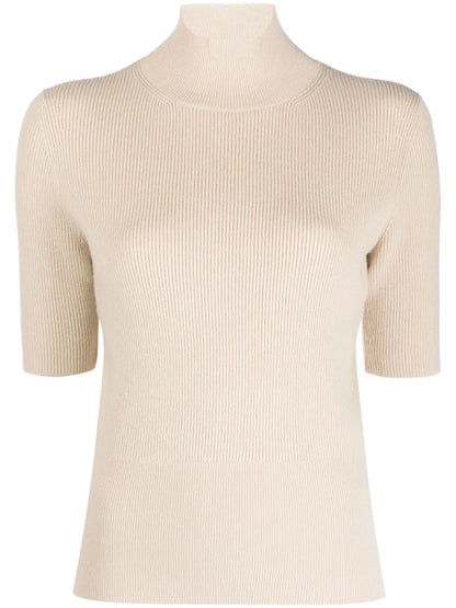 Roll Neck Knitted Top