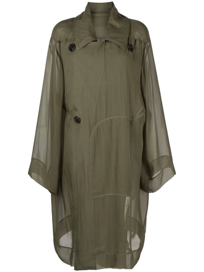Sheer Silk Trench Coat