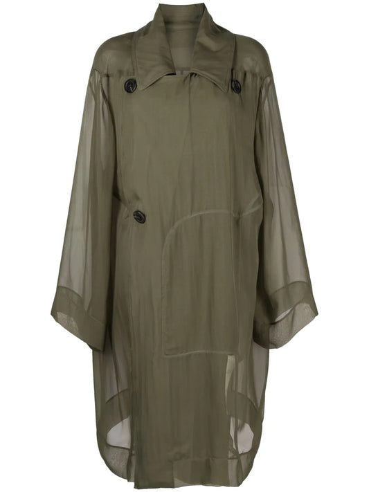 Sheer Silk Trench Coat