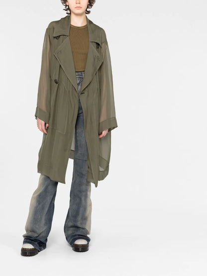 Sheer Silk Trench Coat