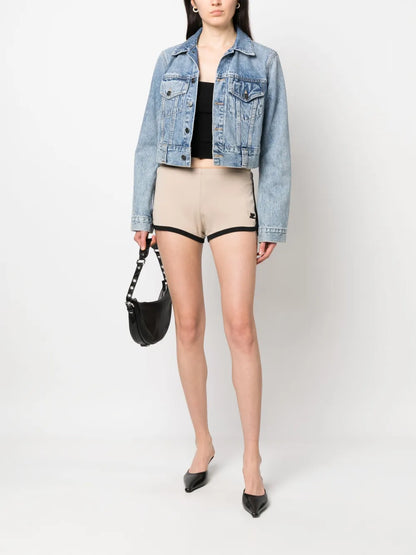 Contrasting-Trim Logo Shorts