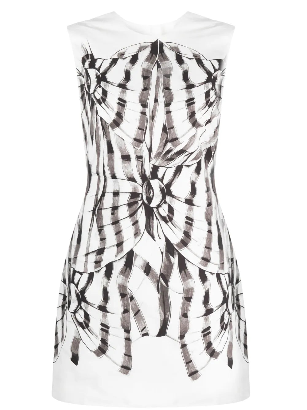 Abstract-Print Fitted Dress