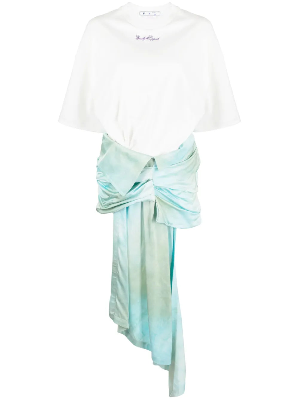 Draped-Skirt Minidress