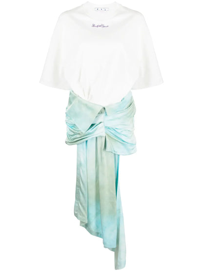 Draped-Skirt Minidress
