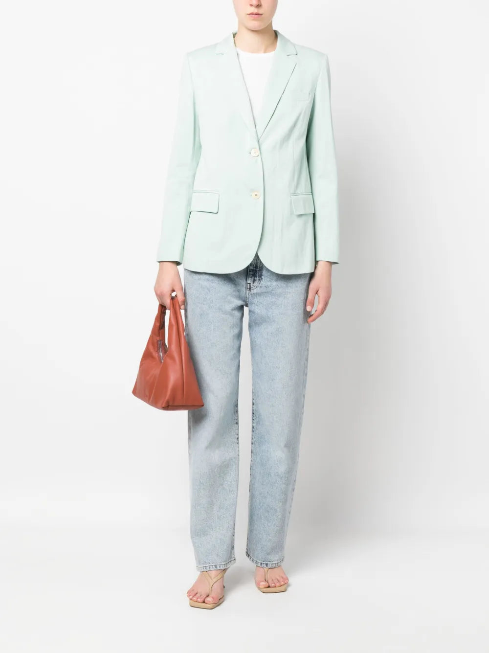Plain Single-Breasted Blazer