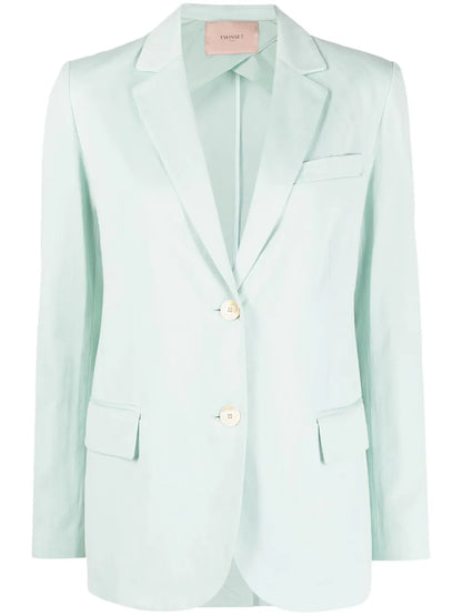Plain Single-Breasted Blazer