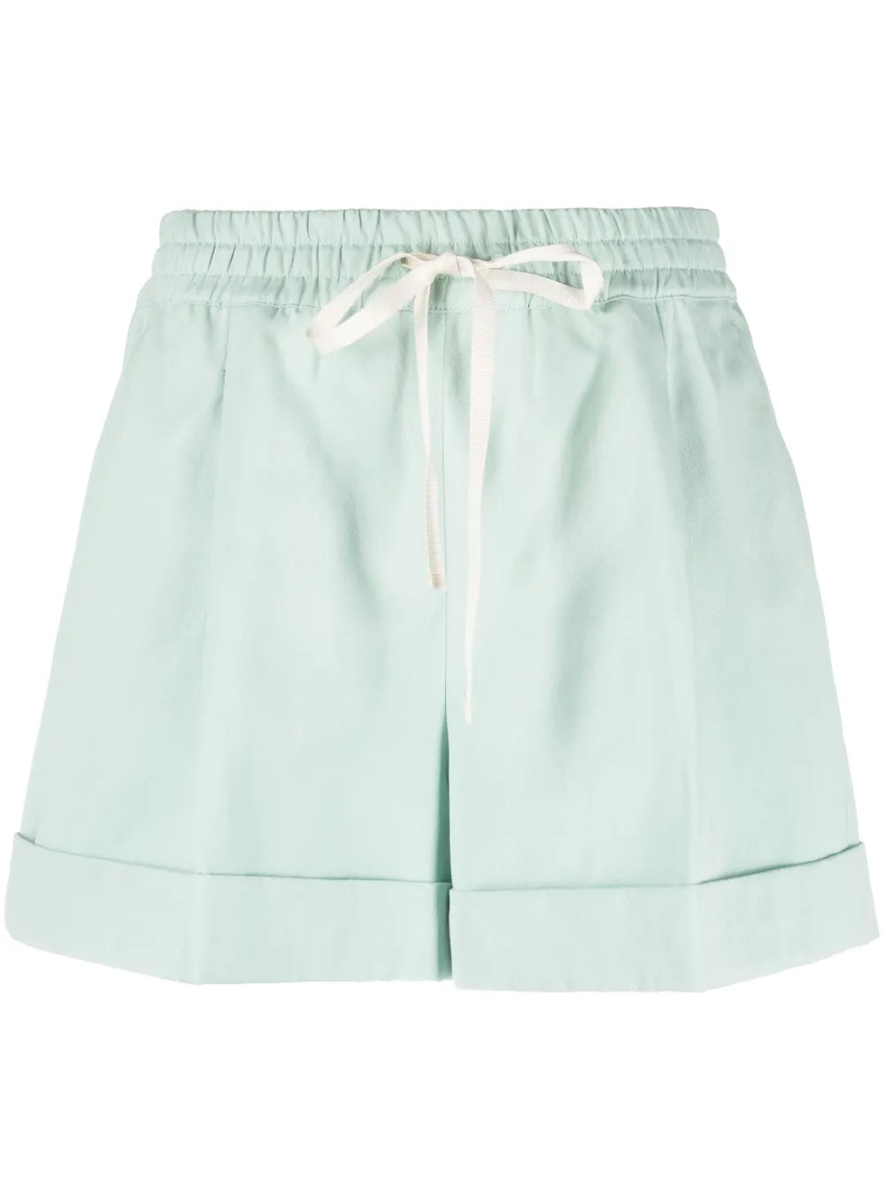 Pleat-Detail Drawstring-Waist Shorts