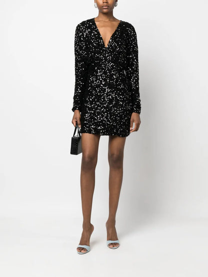 Sequin-Embellished Minidress