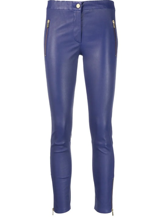 Cropped Leather Leggings