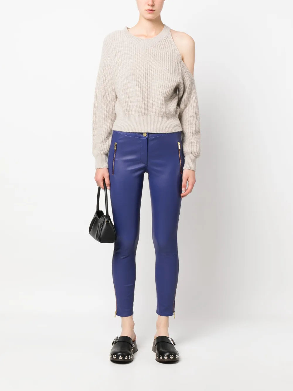 Cropped Leather Leggings