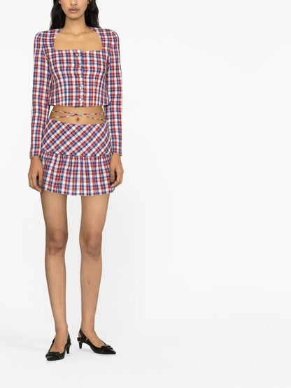 Checked Mini Skirt