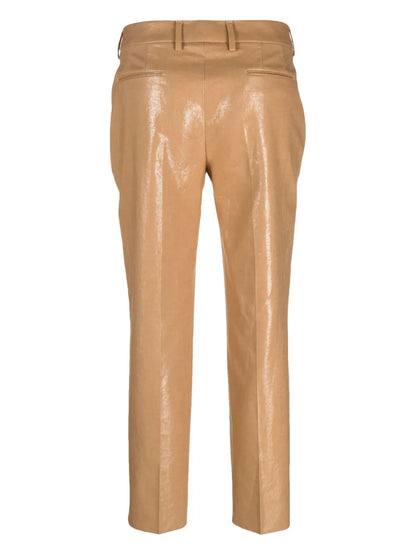 Coated-Finish Tapered-Leg Trousers