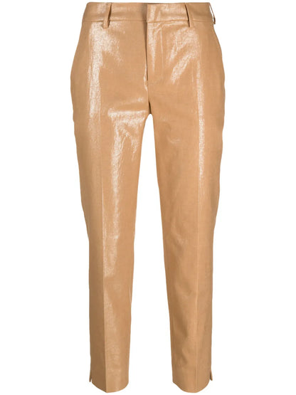 Coated-Finish Tapered-Leg Trousers