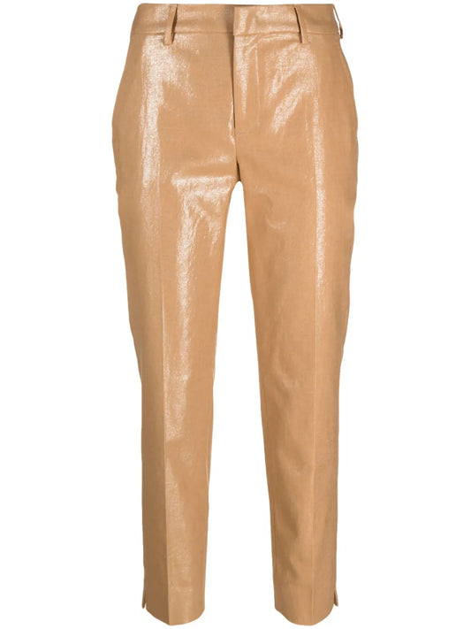 Coated-Finish Tapered-Leg Trousers