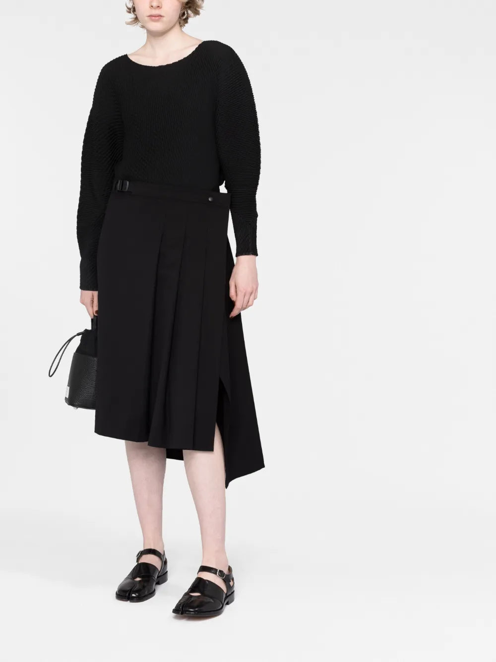 Asymmetric-Design Recycled-Polyester Sweatshirt