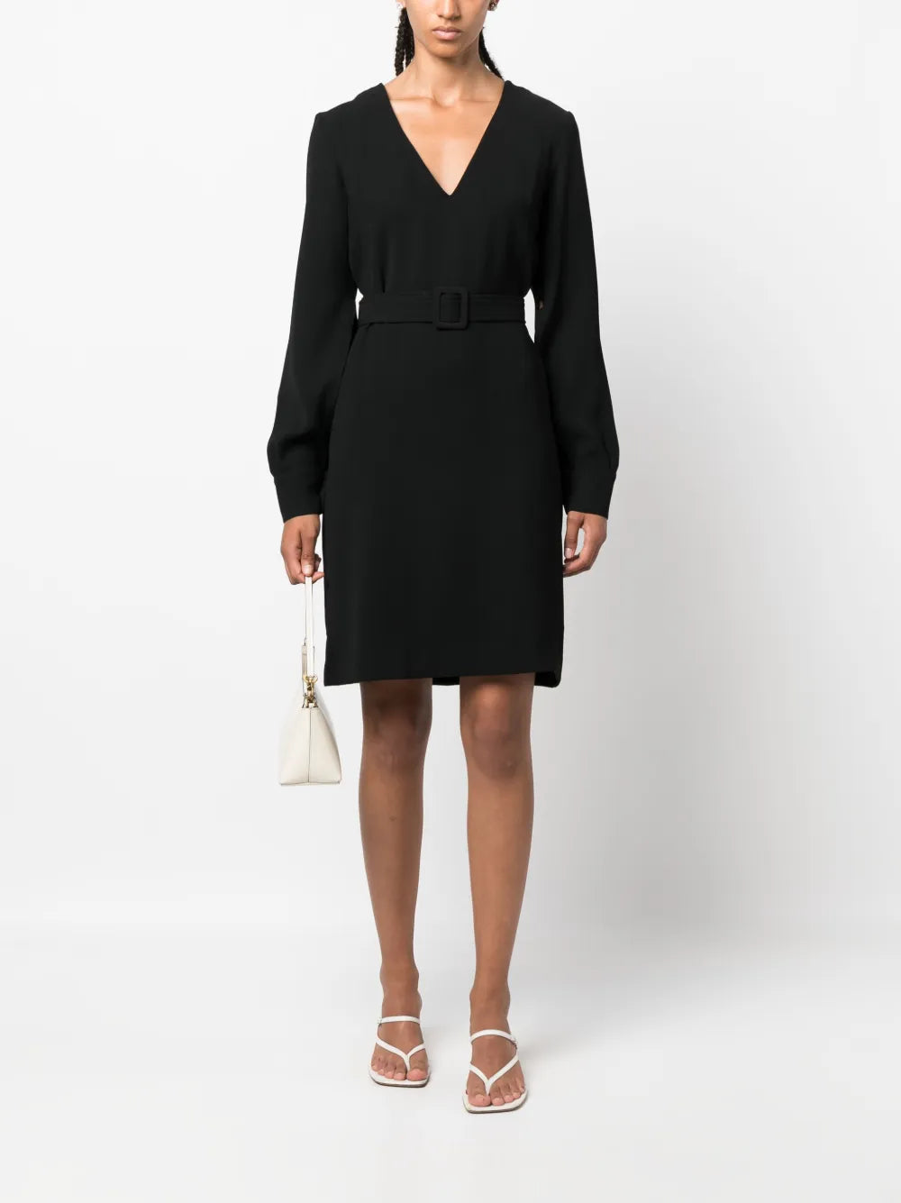 Belted V-Neck Minidress