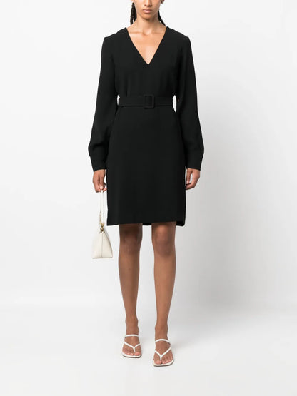 Belted V-Neck Minidress