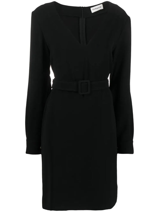 Belted V-Neck Minidress