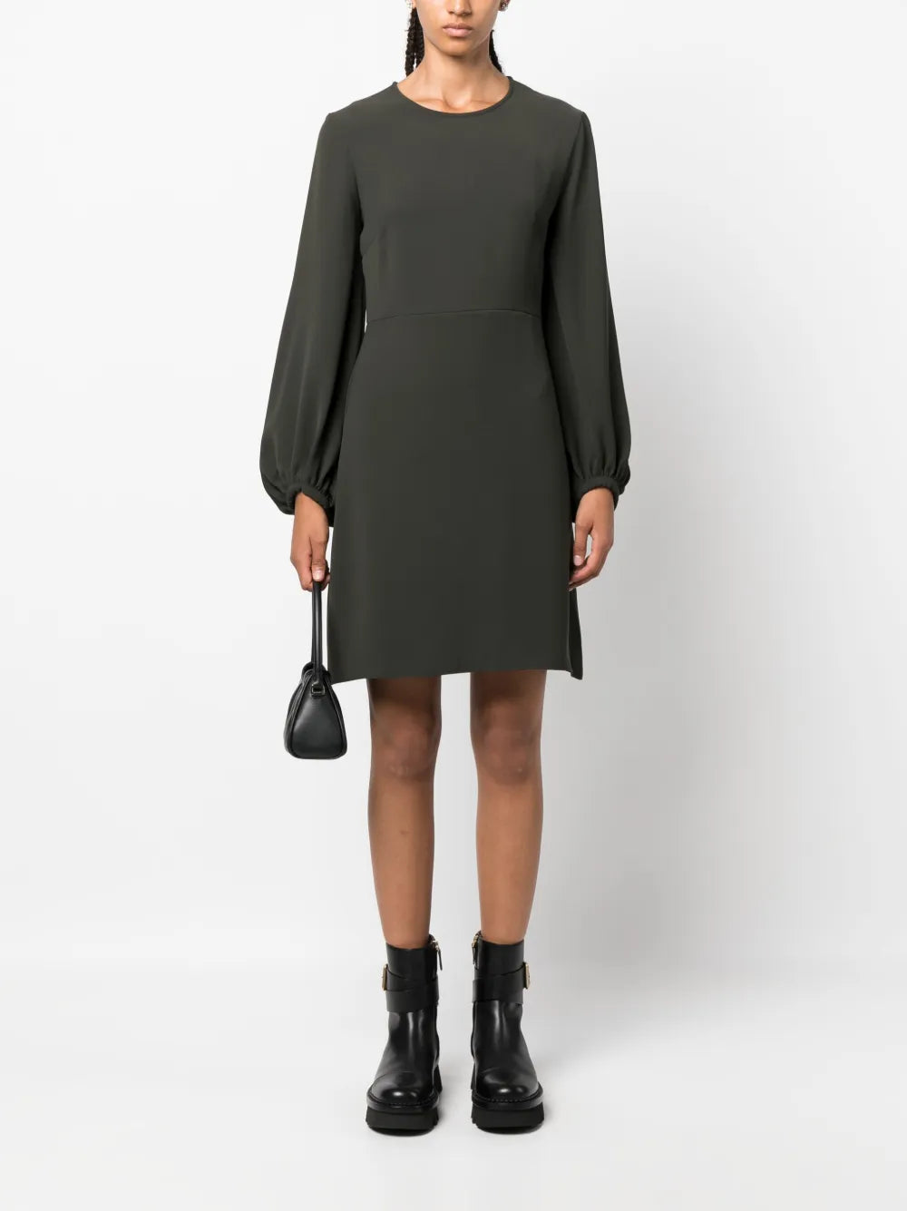 Long-Sleeved A-Line Mini Dress
