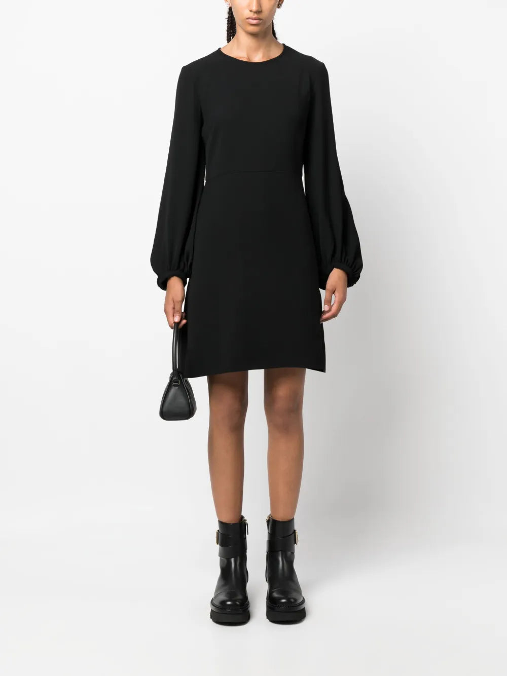 Long-Sleeved A-Line Mini Dress