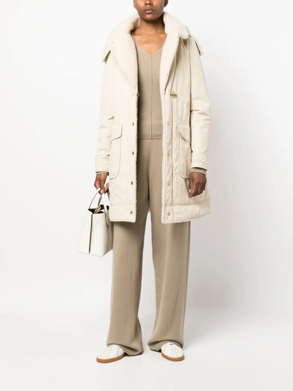 Detachable-Hood Parka Coat