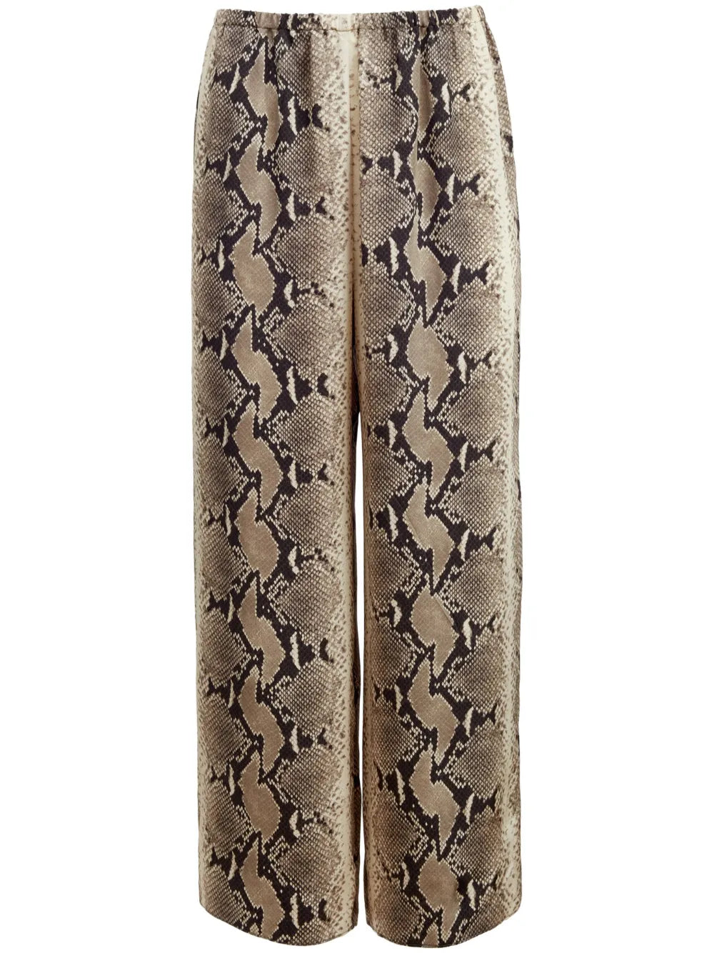 Mindy Snake-Print Crop Trousers