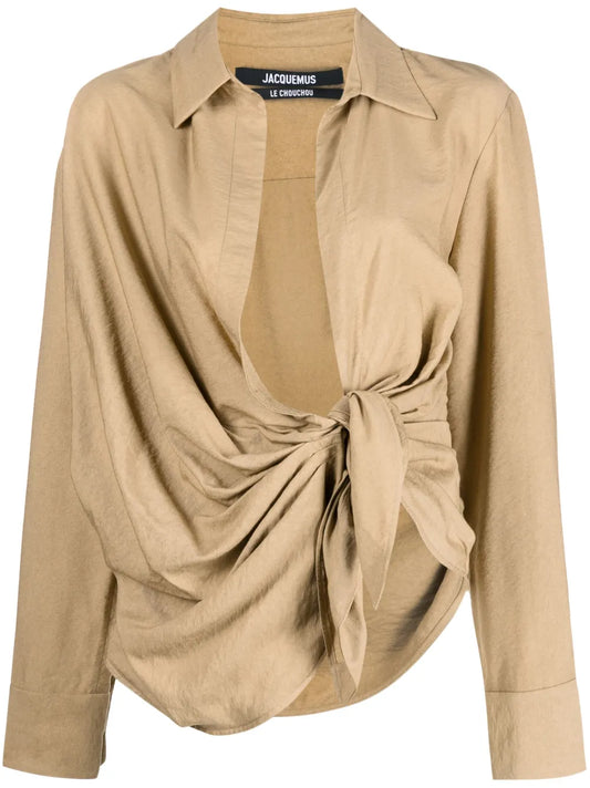 La Chemise Bahia Draped Shirt