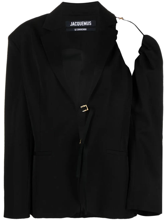 Galliga Cut-Out Virgin Wool Blazer
