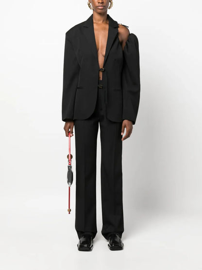 Galliga Cut-Out Virgin Wool Blazer