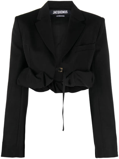 La Veste Croissant Cropped Blazer