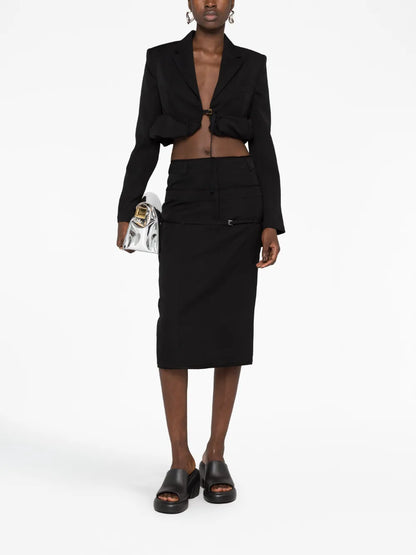 La Veste Croissant Cropped Blazer
