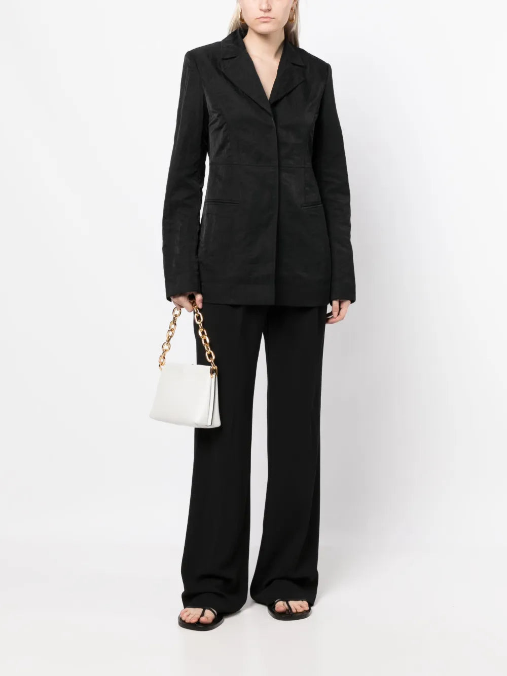 Single-Breasted Long-Sleeve Blazer