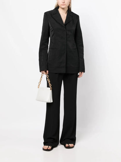 Single-Breasted Long-Sleeve Blazer