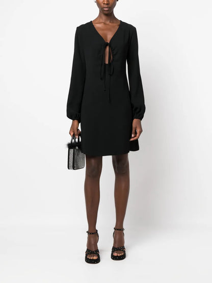 Abito V-Neck Keyhole Dress