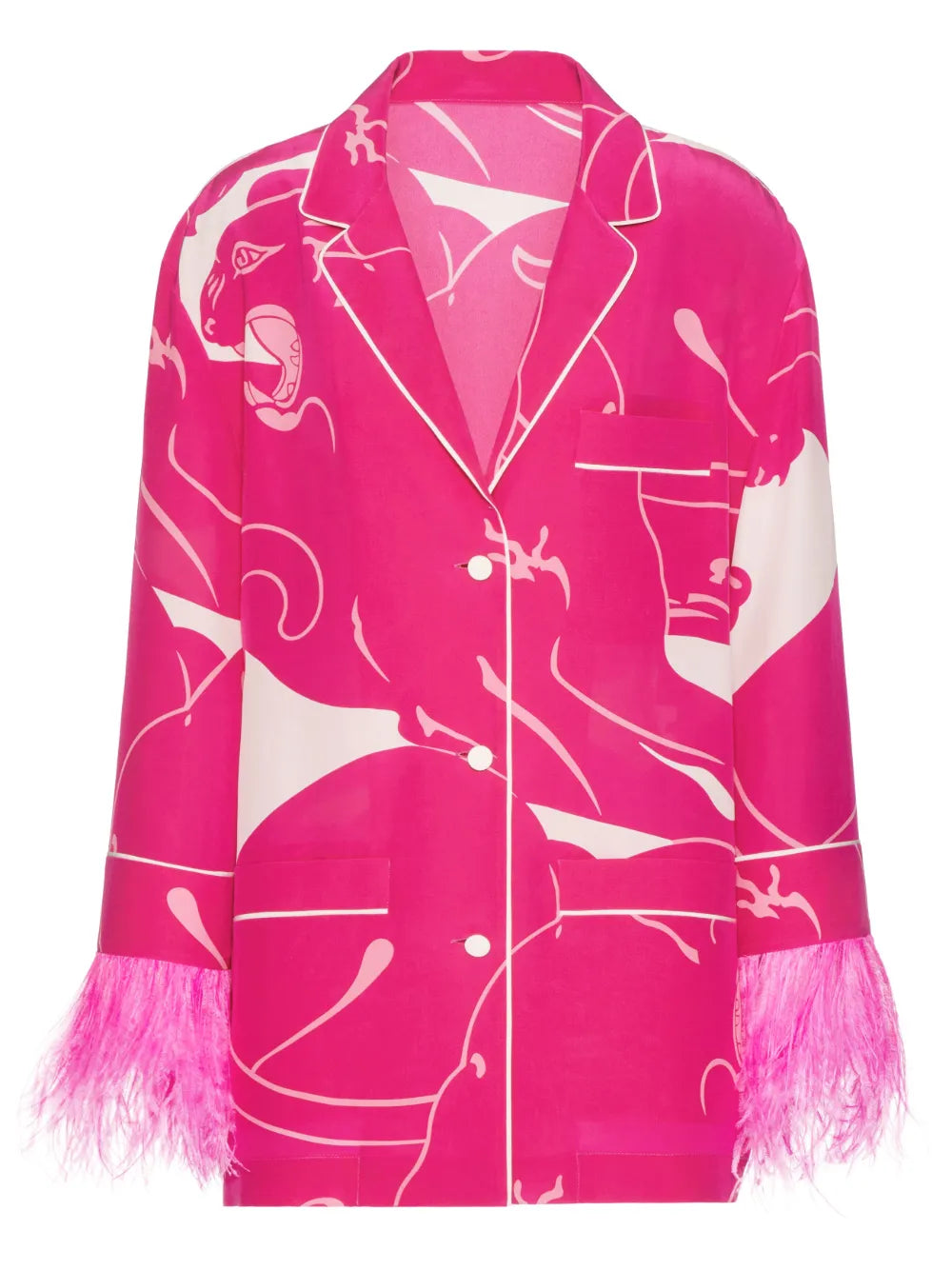 Panther Crepe-De-Chine Blouse