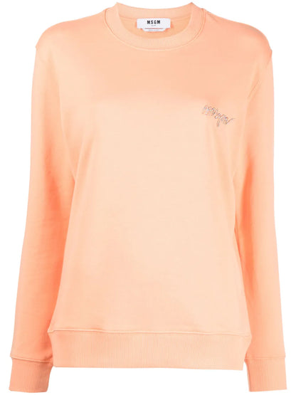 Logo-Embroidery Cotton Sweatshirt