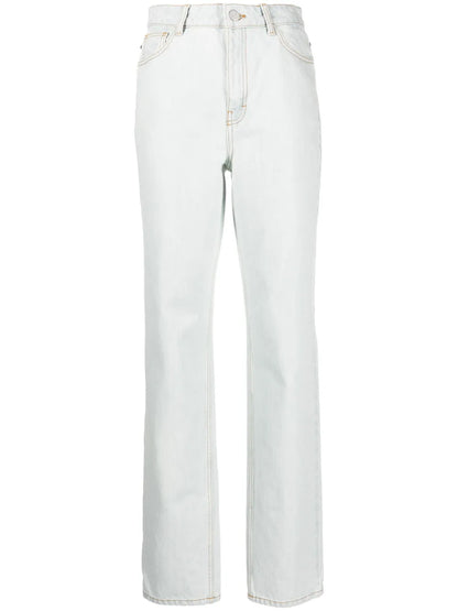 Mid-Rise Straight-Leg Jeans