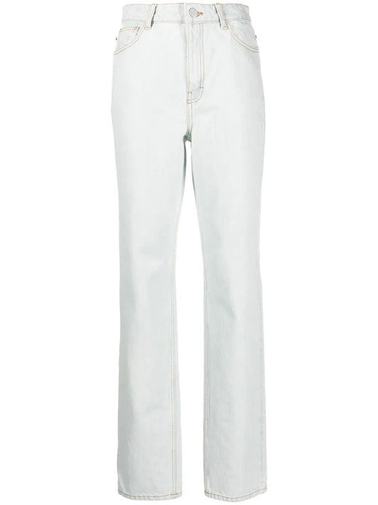 Mid-Rise Straight-Leg Jeans