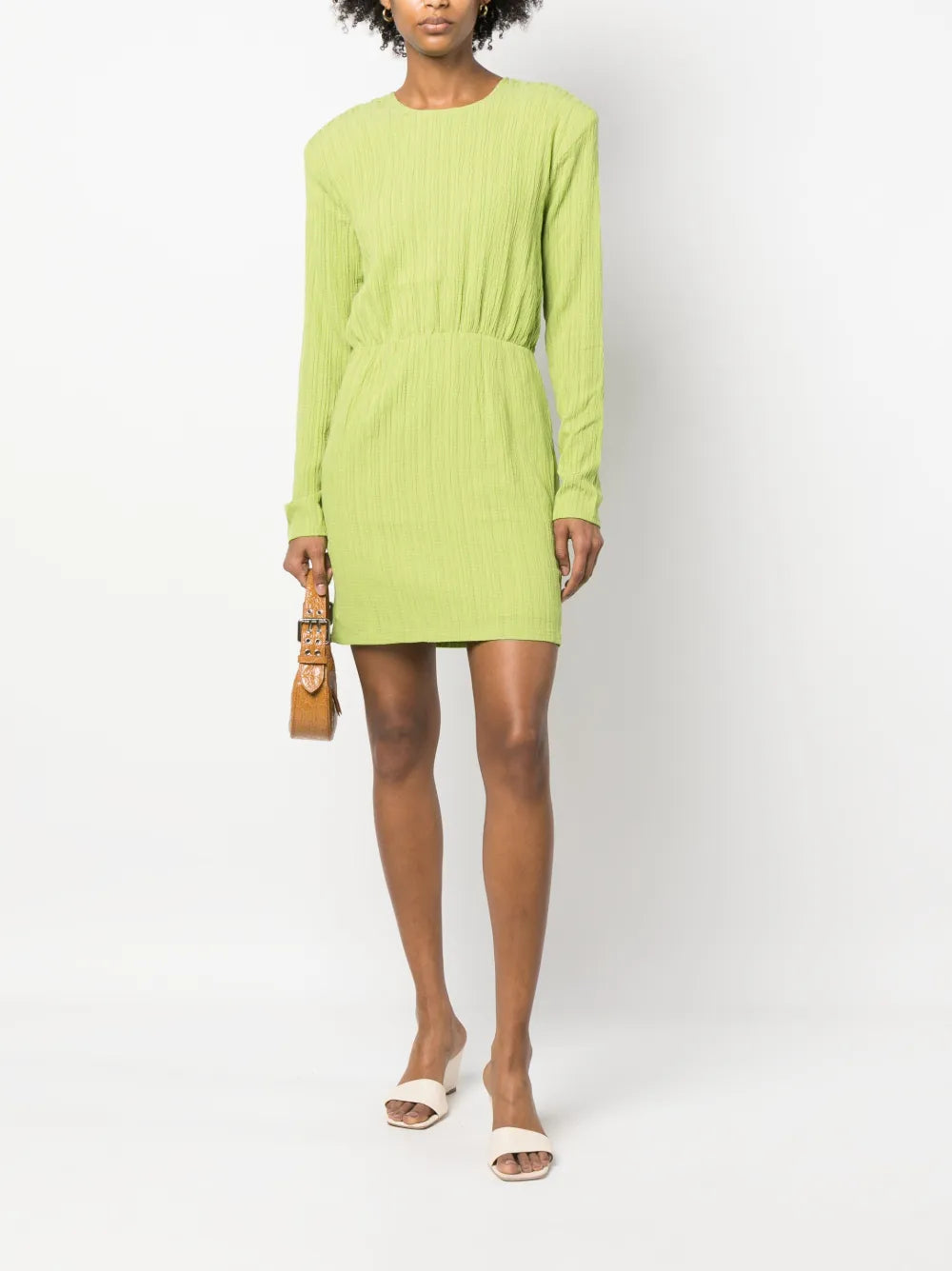 Crease-Effect Drop-Shoulder Dress