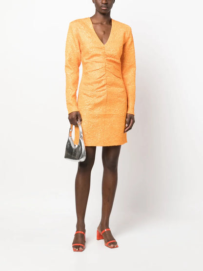Jacquard V-Neck Dress