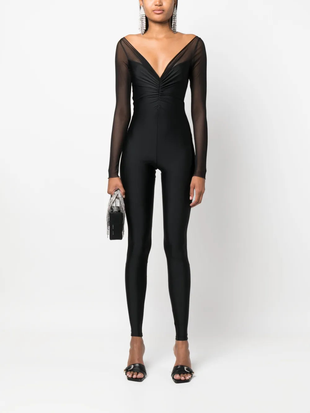 V-Neck Bodycon Jumpsuit