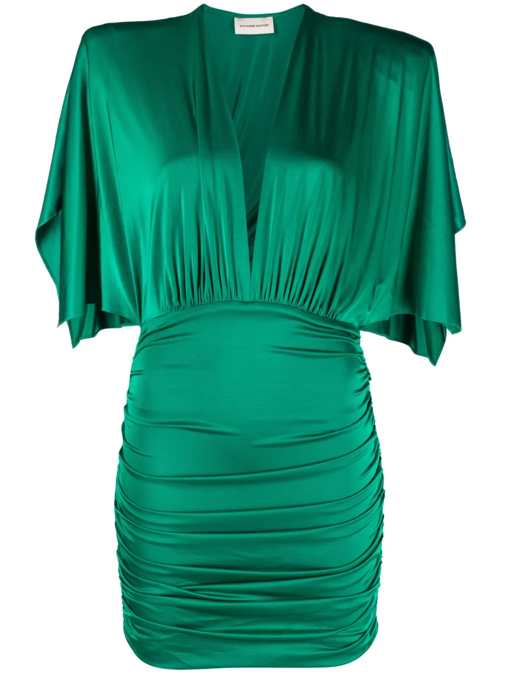 Ruched V-Neck Minidress
