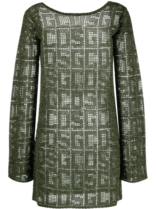 Monogram-Knit Minidress