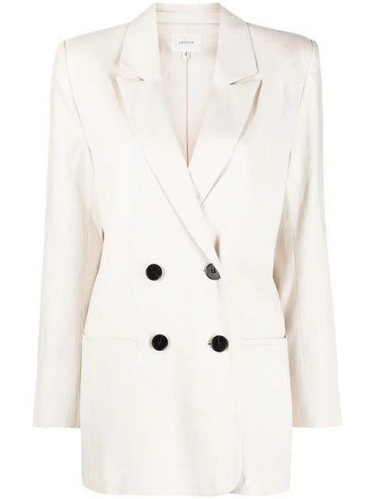Double-Breasted Lyocell Blazer