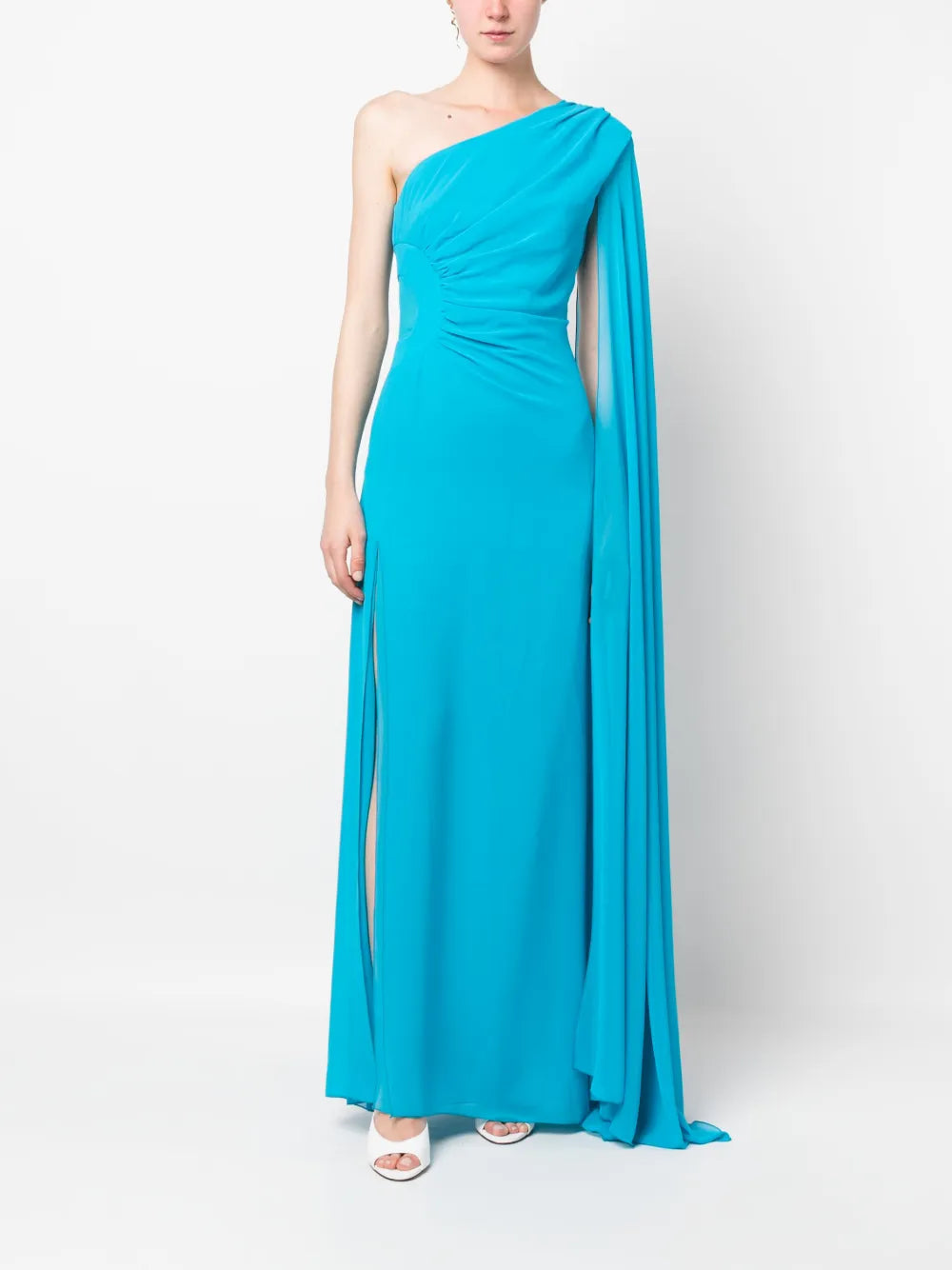 Azzeruolo Draped Sleeve Maxi Dress