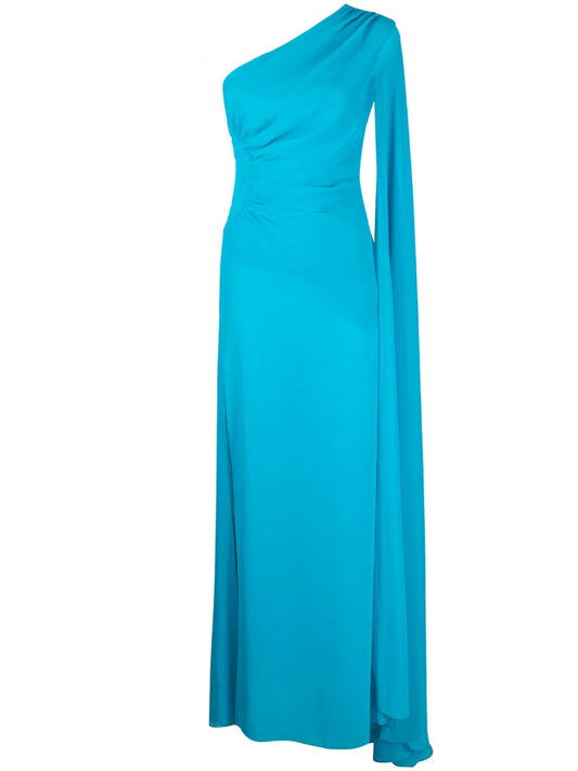 Azzeruolo Draped Sleeve Maxi Dress
