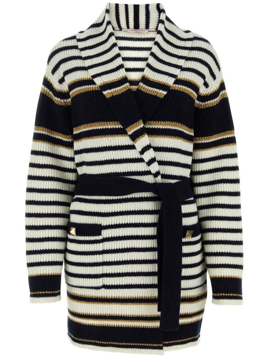 Striped Lurex Cardi-Coat