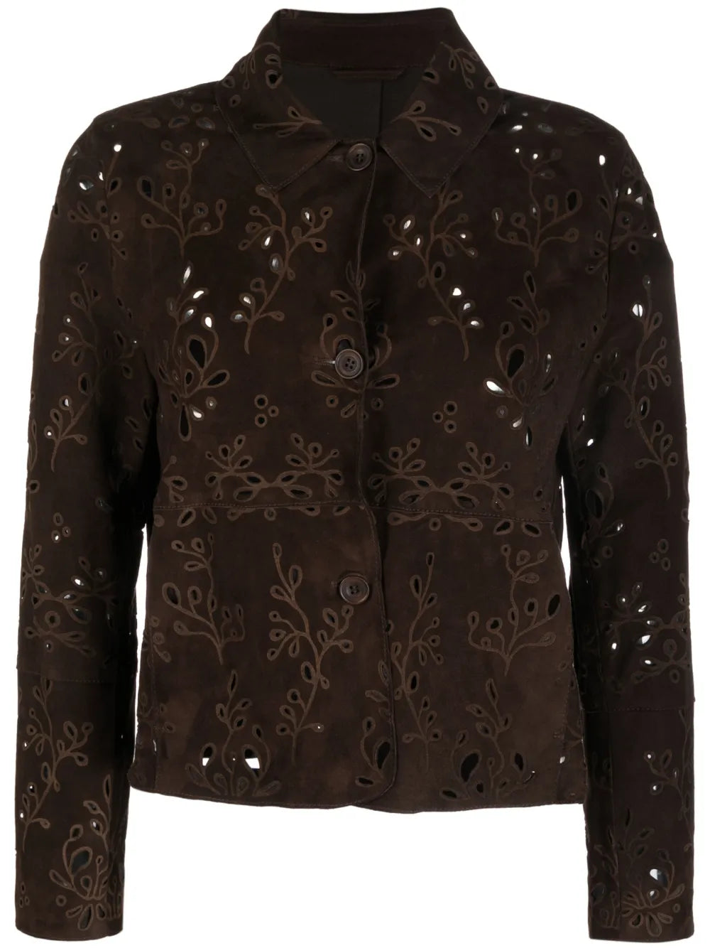 Guipure-Lace Shirt Jacket