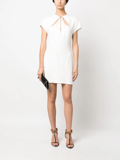 Cut-Out Short-Sleeve Minidress