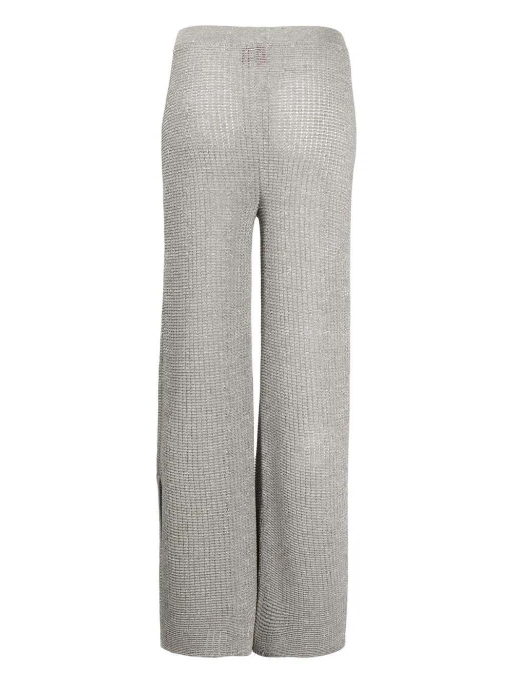 High-Waisted Pointelle-Knit Pants